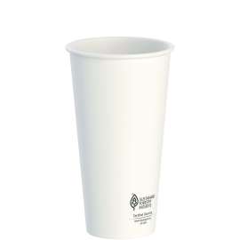 Thermoguard Insulated Paper Hot Cups, 20 oz, White Sustainable Forest Design, 600/Carton
