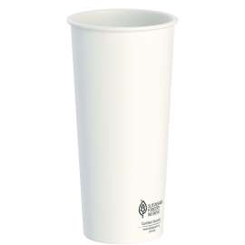 Thermoguard Insulated Paper Hot Cups, 24 oz, White Sustainable Forest Design, 600/Carton