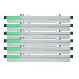 Blueprint Large File Document Hanging Clamps, 18" Wide Documents, 18", Silver, 6 Clamps