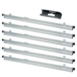 Blueprint Large File Document Hanging Clamps, 36" Wide Documents, 36", Silver, 6 Clamps