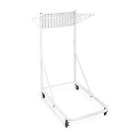 Blueprint Storage Cabinet Rolling Stand, Assorted Document Sizes Accomodated, 27" x 28.5" to 46.5" x 46" to 66", White