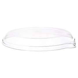 WorldView RPET Lids, Fits 9" Round Shallow Bowls, Clear, 300/Carton