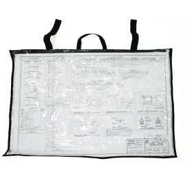 Large Document Protection Blueprint Plan Holder, Holds ARCH D (24" x 36"), Clear