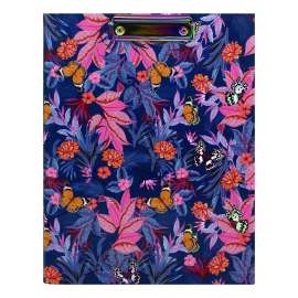 A4 Padfolio, 8.3 x 11.7 Pad, 9.5 x 12.6, Blue/Pink/Yellow