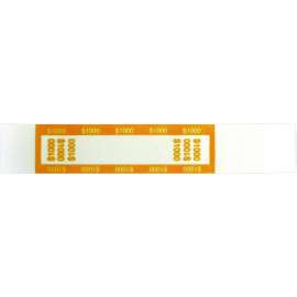 Currency Straps, $10 Bill, $1,000, Self-Adhesive, 1,000/Pack