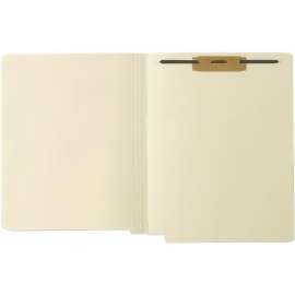 End Tab Fastener File Folder, 0.75" Expansion, 1 Fastener, Letter Size, Manila Exterior, 50/Box