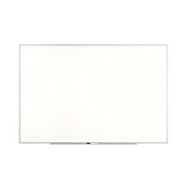 Melamine Dry Erase Board, 72" x 48", White Surface, Gray/Natural Aluminum Frame