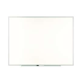 Melamine Dry Erase Board, 48" x 36", White Surface, Gray/Natural Aluminum Frame