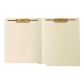 Reinforced End Tab File Folder, 0.75" Expansion, 2 Fasteners, Letter Size, Manila Exterior, 250/Box