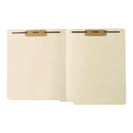 Reinforced End Tab File Folder, 0.75" Expansion, 2 Fasteners, Letter Size, Manila Exterior, 250/Carton
