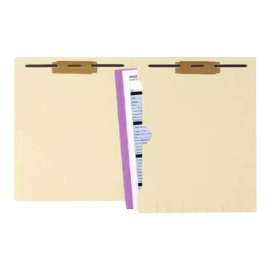 Paperboard Classification Folder, 0.75" Expansion, 2 Fasteners, Letter Size, Manila Exterior, 50/Box