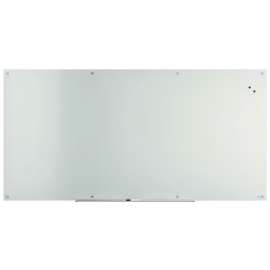 Magnetic Tempered Glass Dry Erase Board, 96" x 48", White Surface