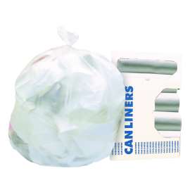 High-Density Waste Can Liners, 56 gal, 17 mic, 42" x 46", Natural, 200/Carton