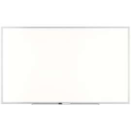 Melamine Dry Erase Board, 60" x 36", White Surface, Gray/Natural Aluminum Frame