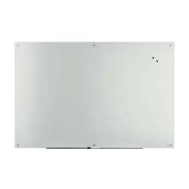 Magnetic Tempered Glass Dry Erase Board, 72" x 48", White Surface