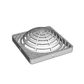 NDS 991 Atrium Grate, 9 in L, 9 in W, Square, 3/8 in Grate Opening, HDPE, Green