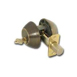 Schlage B62N609 Entry Deadbolt, 1 Grade, Keyed Alike Key, Metal, Antique Brass, 2-3/8 x 2-3/4 in Backset, C, K4 Keyway