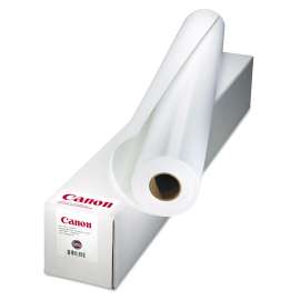 Matte Coated Paper Roll, 2" Core, 5 mil, 17" x 100 ft, Matte White