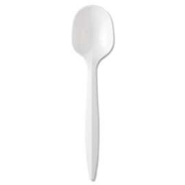 Medium-Weight Cutlery, Soup Spoon, White, 1000/Carton