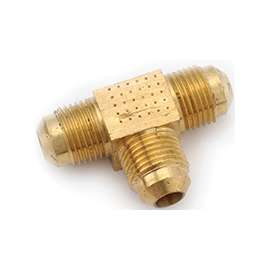 Anderson Metals 754044-06 Tube Union Tee, 3/8 in, Flare, Brass