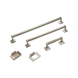 Boston Harbor 07-SOU-BN Bath Accessory Set, Brushed Nickel, Brushed Nickel, 5-Piece, For: Bathroom