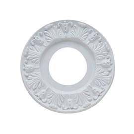 Westinghouse 7702700 Ceiling Medallion, 10 in Dia, Plastic, Traditional White, For: Ceiling Fans