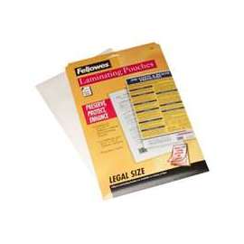 Fellowes 52006 Laminating Pouch, 8-1/2 in L, 14 in W, 3 mil Thick, Clear
