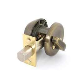Schlage B60609 Deadbolt, Antique Brass, 2-3/8 x 2-3/4 in Backset, C Keyway