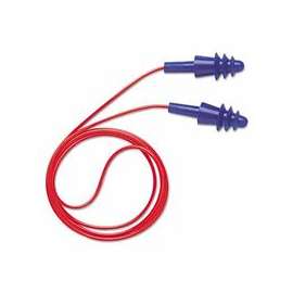 AirSoft Reusable Earplugs, TPE, Red Poly Cord