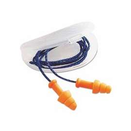 SmartFit Reusable Earplugs, TPE, Orange, Corded, Paper Bag