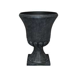 Southern Patio EB-029816 Winston Urn, 16 in W, 16 in D, Resin/Stone Composite, Weathered Black