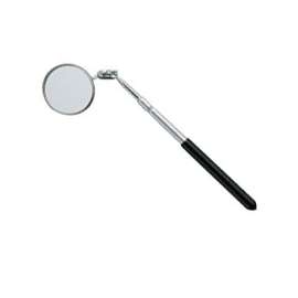 GENERAL 557 Inspection Mirror, Round Mirror, 2-1/4 in Dia Mirror, Glass Mirror, 15 in OAL