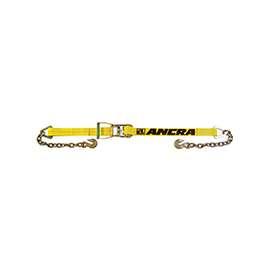 ANCRA 500 Series 45982-15 Strap, 2 in W, 27 ft L, Polyester, Yellow, 3333 lb Working Load, Chain Anchor End