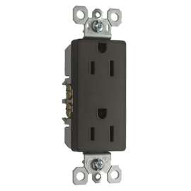 15A BRZ Deco Receptacle