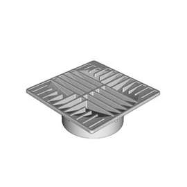 DrainTech 4 Drop-In Drain Grate, 3 in Dia, 6 in x 6 in, Square, 3 in Pipe, Polyethylene