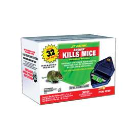J.T. EATON Answer 939 Mouse Killer with Reusable Bait Station, 15 oz Bait, Green