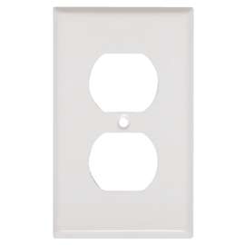 WHT 1G DPLX Wall Plate