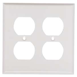 WHT 2G DPLX Wall Plate