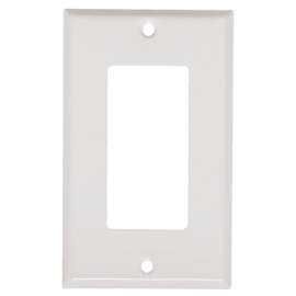 WHT 1G GFCI Wall Plate