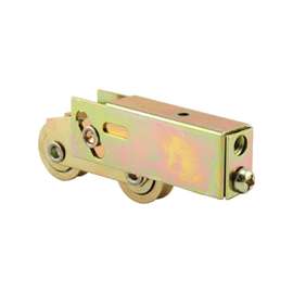 Prime-Line D 1735 Roller Assembly, 1-1/4 in Dia Roller, 5/16 in W Roller, Steel, 2-Roller, Plain Back Mounting
