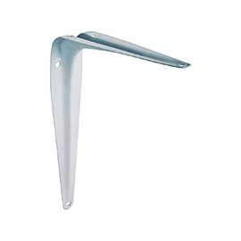 ProSource 21140HL-PS Shelf Bracket, 110 lb/Pair, 10 in L, 8 in H, Steel, White