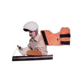 Leather Armpads, Velcro Closure, Left Arm, Brown