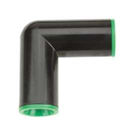 Raindrip R315CT Compression Elbow Compression, Compression, ABS, Black/Green