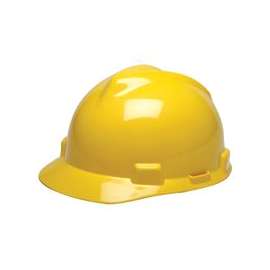 SAFETY WORKS SWX00347 Hard Hat, 4-Point Textile Suspension, HDPE Shell, Yellow, Class: E