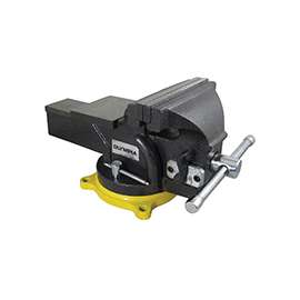 Olympia Tools 38-647 One Hand Operation Vise, 5-1/2 in Jaw Opening, 6 in W Jaw, 2-1/4 in D Throat