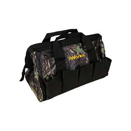 iWORK 72-311 Tool Bag, 7.87 in W, 1.18 in D, 12.99 in H, 10-Pocket, Black