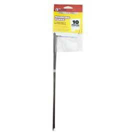 10PK 15" WHT Stake Flag