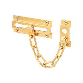 Defender Security U-9907 Chain Door Guard, Solid Brass, Polished Brass