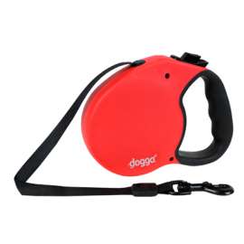 SM RED Retrac Dog Leash