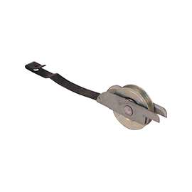 Prime-Line B 704 Flat Spring Tension Roller Assembly, 1 in Dia Roller, 1/4 in W Roller, Steel Roller, Concave Roller